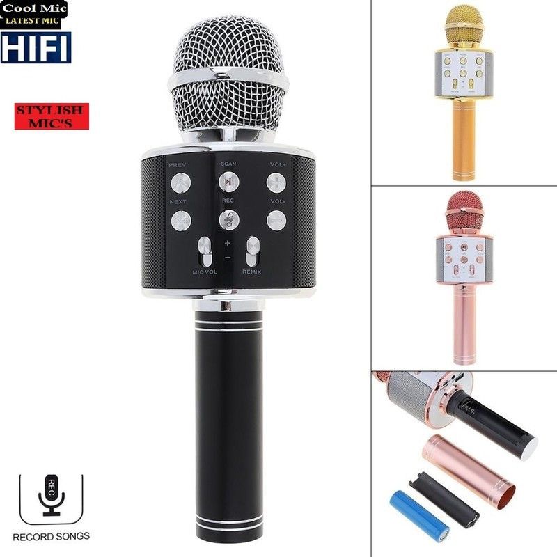Bashaam S1809 PLUS WS858WIRLESS Handheld MIC& SPEAKER COLOR MAY VARY (PACK OF 1) Microphone