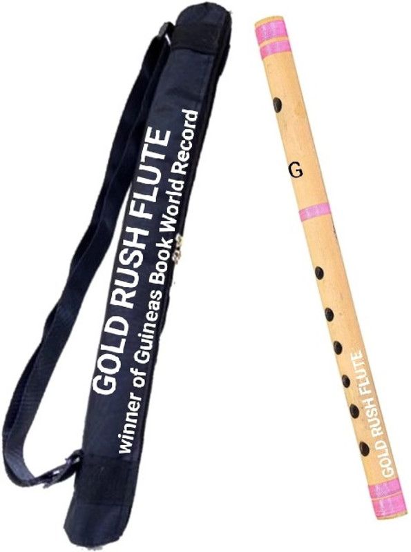 Gold Rush G Scale Medium Six Holes Well Tune Beginners & Learners Bansuri 17 inch Size Bamboo Flute  (45 cm)