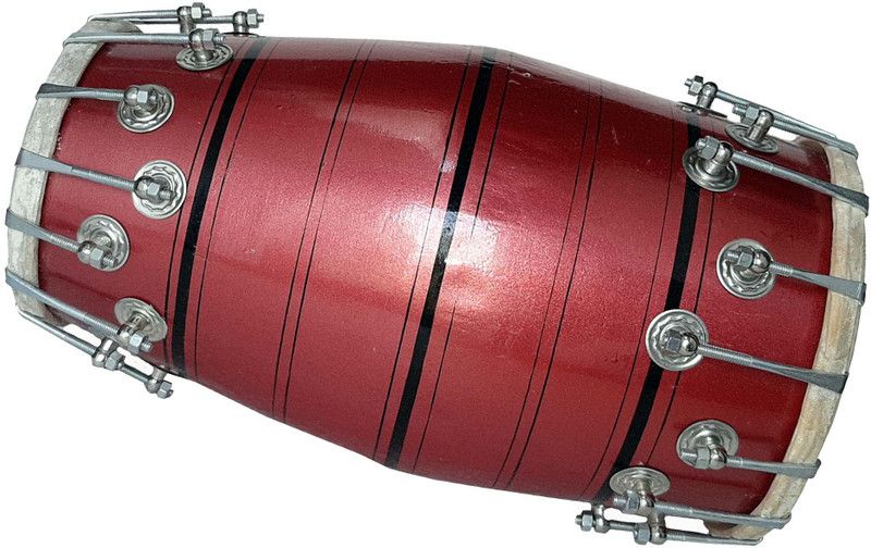 GT manufacturers Red Dholak Nut & Bolts Dholak  (Red)