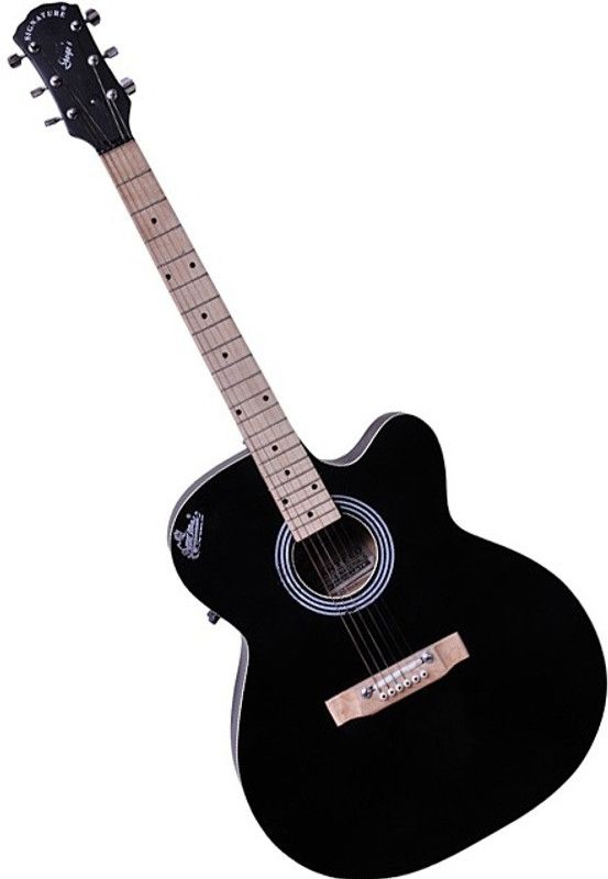 Signature Topaz Black Acoustic Guitar Rosewood Rosewood  (Multicolor)