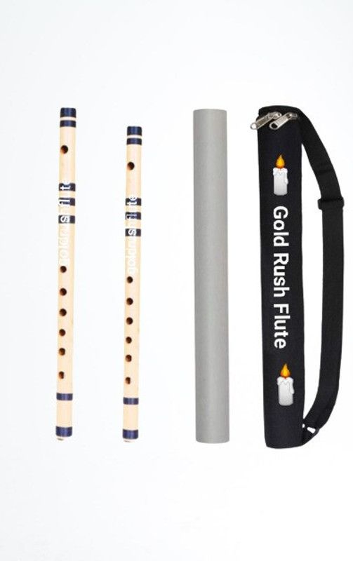 Gold Rush C Scale Medium & C Sharp Medium Scale Professional Two Piece Right Hand Flute Bamboo Flute  (48.5 cm)