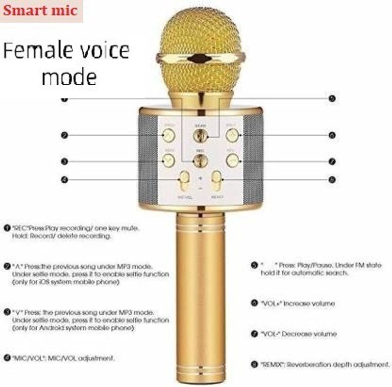 jorugo A1329_WS858 PLUS MICROPHONE Recording MIC COLOR MAY VARY (PACK OF 1) Microphone