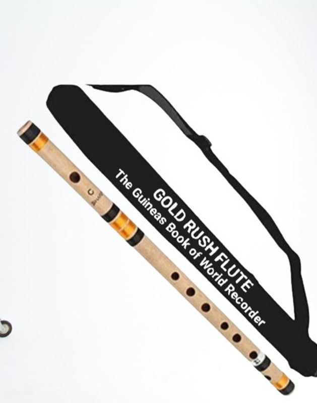 Gold Rush C Sharp Medium LEFT HAND Professional Charming & Blowing Flute 18.5 inch Bamboo Flute  (46.5 cm)