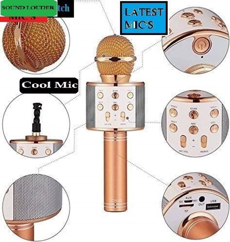 Bashaam S2634 ADVANCE WS858MICROPHONE Handheld MIC& SPEAKER COLOR MAY VARY (PACK OF 1) Microphone