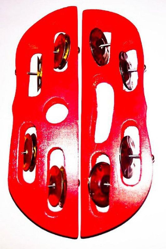 new jaibharat musicals 20 cm With Head Tambourine  (Wood, Wood)