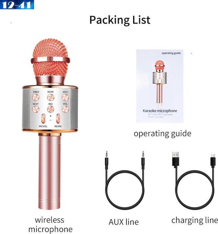 jorugo J1557 PLUS(WS858) BLUETOOTH WIRLESSMic Color may vary (Pack of 1) Microphone