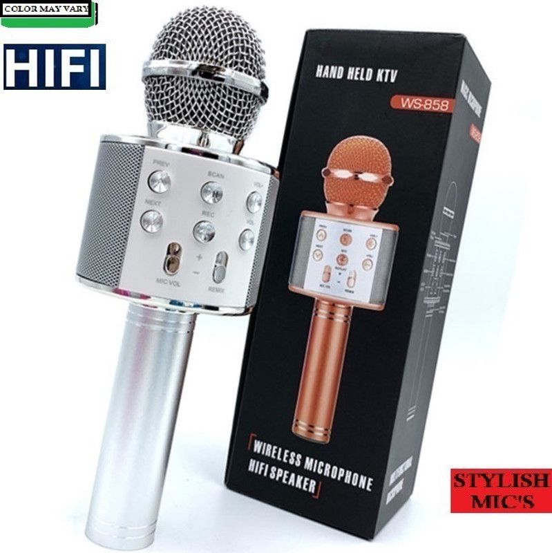 Bashaam S1678 MAX WS858MICROPHONE Handheld MIC& SPEAKER COLOR MAY VARY (PACK OF 1) Microphone