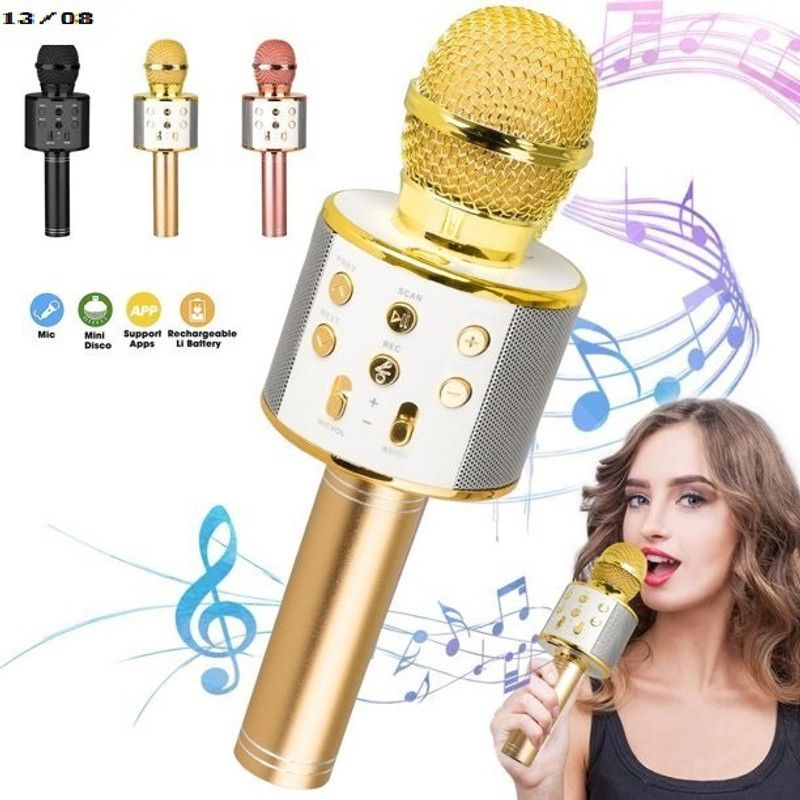Bashaam R42 plus Bluetooth Karaoke MicColor may vary (pack of 1) Microphone