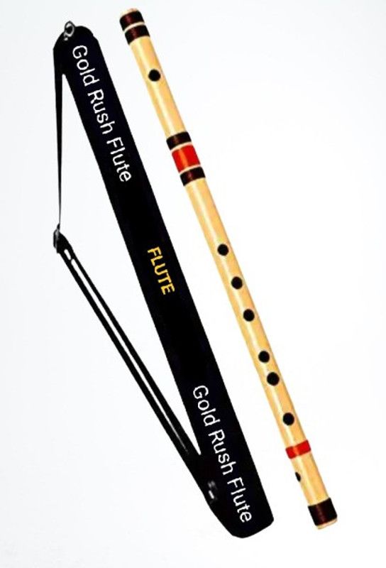 Gold Rush C Scale Medium Natural Professional Charming Tune Bansuri 19.5 inch Size Bamboo Flute  (48.5 cm)