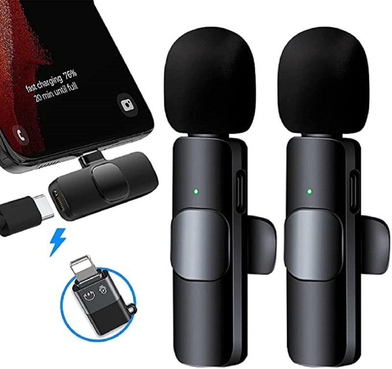 Clubics k9 with dual mic Condenser Recording Microphone Compatible with Type C Microphone