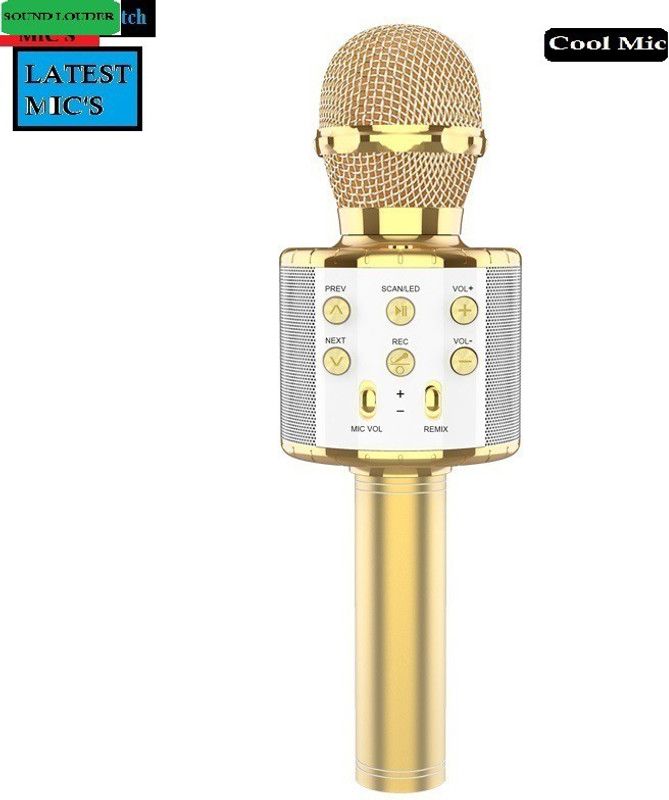 Bashaam S2005 LATEST WS858WIRLESS Handheld MIC& SPEAKER COLOR MAY VARY (PACK OF 1) Microphone
