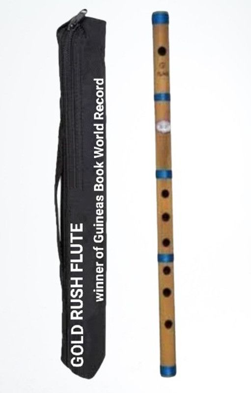 Gold Rush G Natural Medium SIX Holes Beginners, Flute Natural & Well Tune 17 inch Size Bamboo Flute  (45.5 cm)