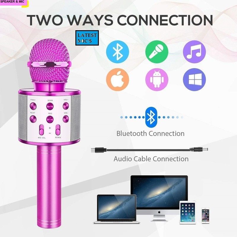 Jocoto S1328 PRO WS858_Bluetooth Karaoke Mic For Youtube Sing (pack of 1) Microphone