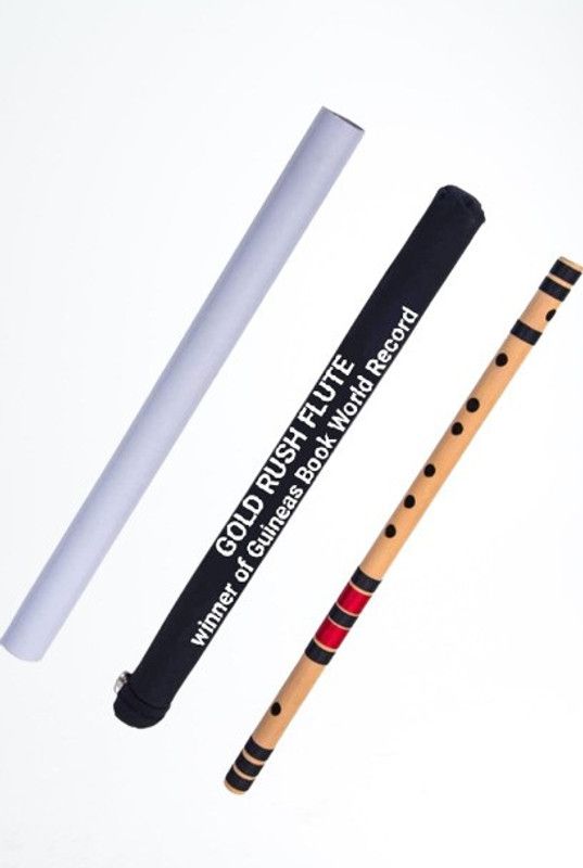Gold Rush C Sharp Medium LEFT HAND Professional Flute (Bansuri) 18.5 inch Size Bamboo Flute  (46 cm)