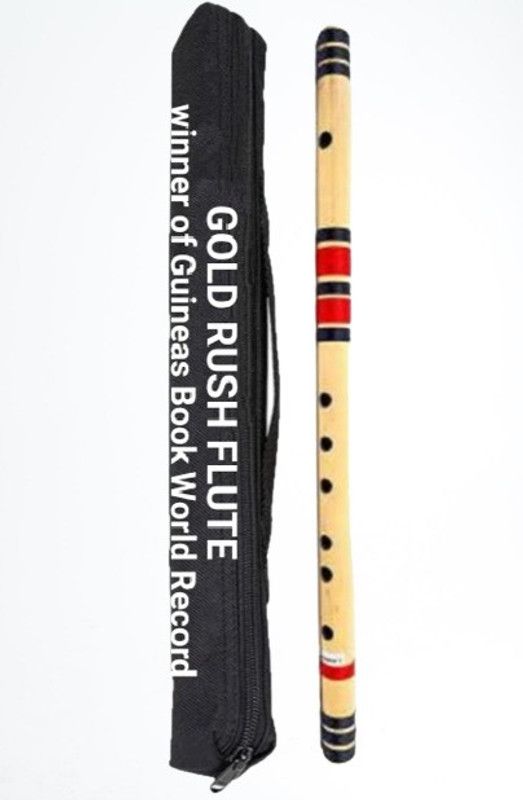Gold Rush C Sharp Medium Professional Right Hand Flute (Bansuri) 18.5 inch Size Bamboo Flute  (46.5 cm)