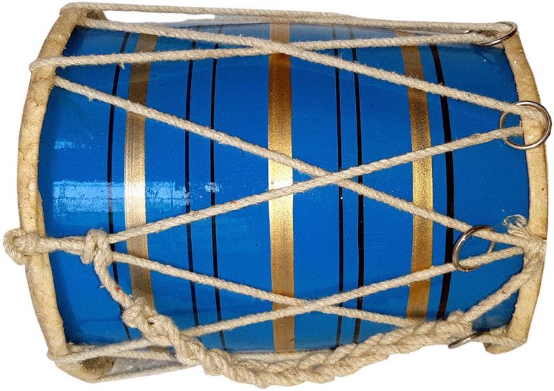 GT manufacturers Blue Baby Dholak Rope & Rings Dholak  (Blue)