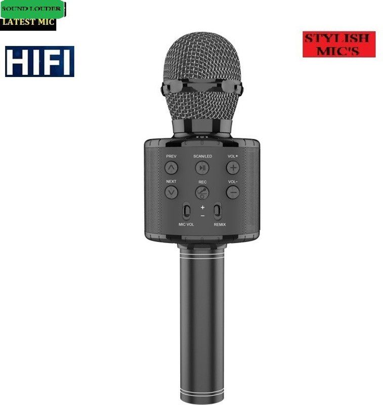 Bashaam S2865 PLUS WS858WIRLESS Handheld MIC& SPEAKER COLOR MAY VARY (PACK OF 1) Microphone