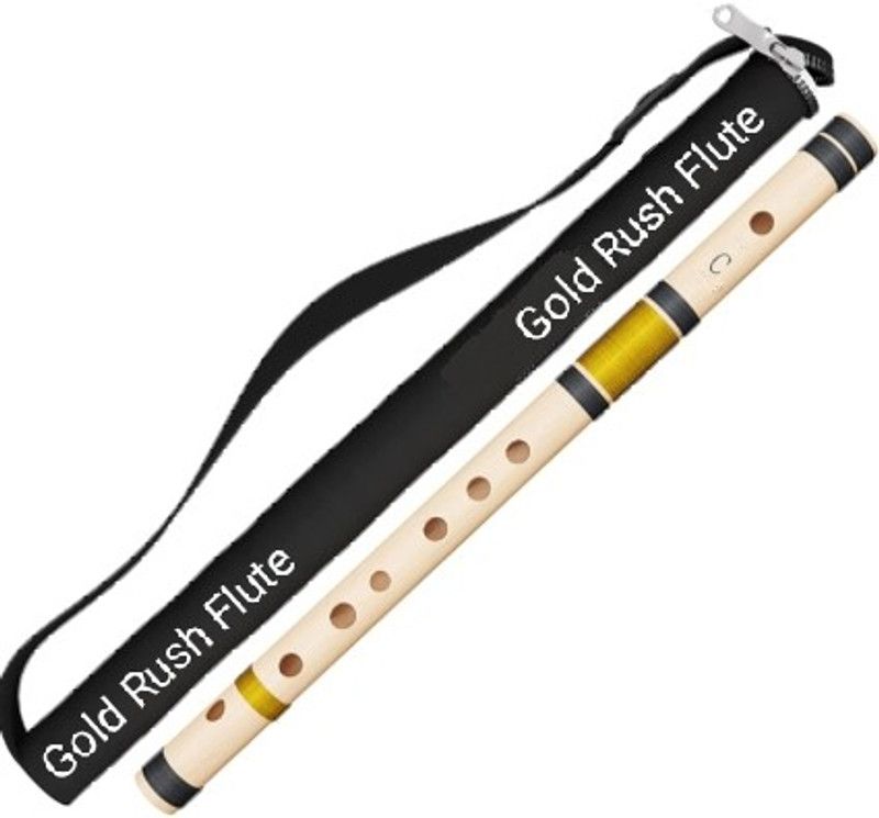 Gold Rush C Sharp Medium Professional Right Hand Bansuri Well Tune 18.5 inch Size Bamboo Flute  (46.5 cm)