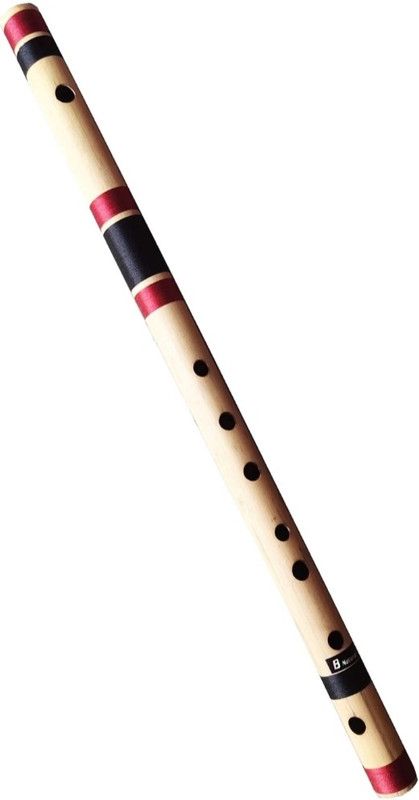 Gold Rush B Natural Base Scale Professional Right Hand Flute (Bansuri) 20.5 inch Size Bamboo Flute  (52 cm)