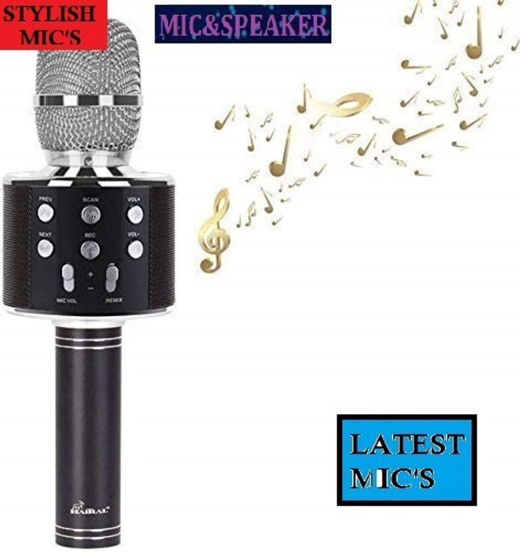 Bashaam S121 LATEST WS858WIRLESS Handheld MIC& SPEAKER COLOR MAY VARY (PACK OF 1) Microphone