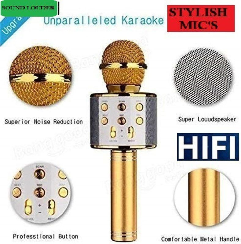 jorugo S2742 ADVANCE WS858MICROPHONE Handheld MIC& SPEAKER COLOR MAY VARY (PACK OF 1) Microphone