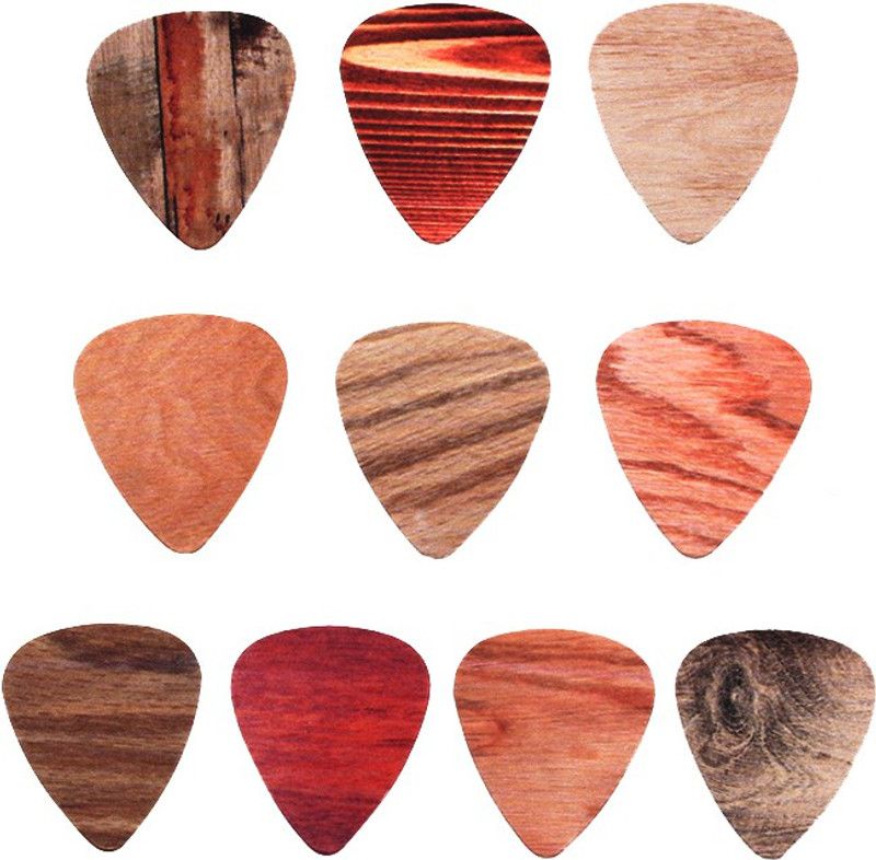 Futaba Wood grain - Heavy - 1mm Guitar Pick  (Pack of 10)