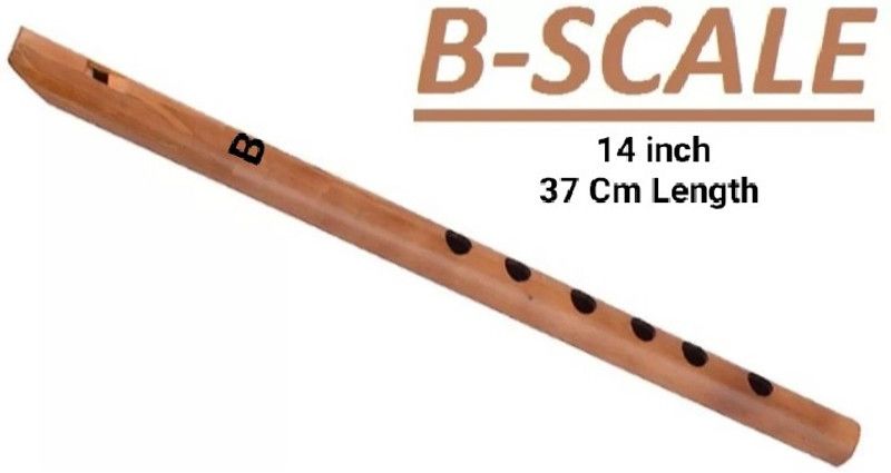 Gold Rush B Scale Medium State (Fipple) Six Holes Well Tune Beginners Bansuri 14 inch Bamboo Flute  (37 cm)