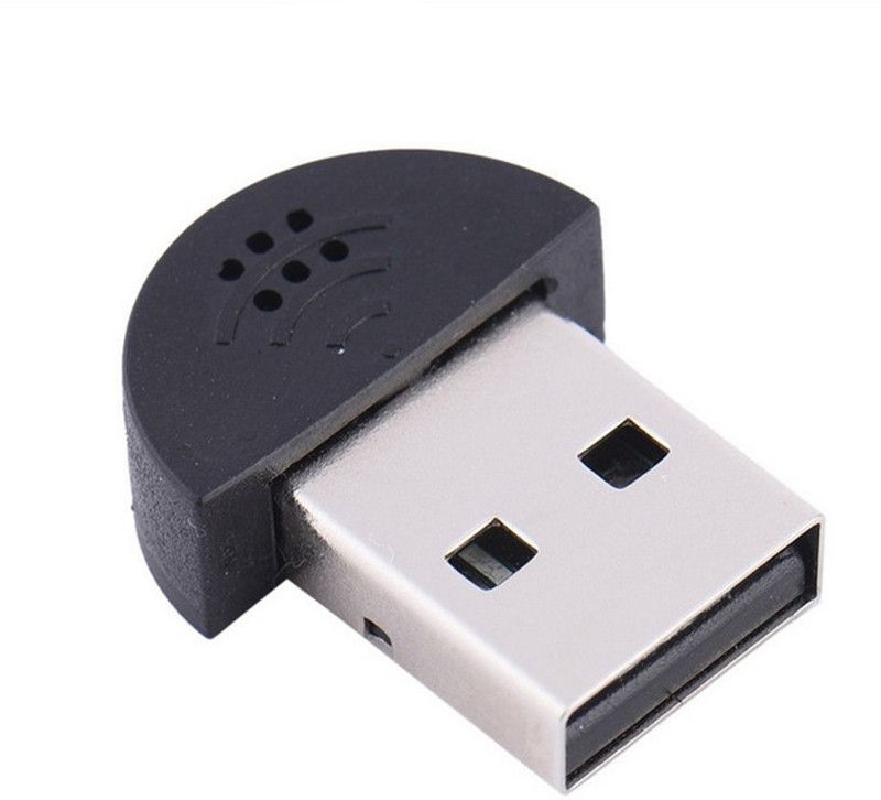 REC Trade Mini Microphone USB 2.0 Adapter, Portable Laptop Desktop MIC Audio Adapter Studio Speech Voice Recognition Mic Audio Adapter Computer Microphones Voice Tube Microphone. (RTT-ADP-0175) Microphone