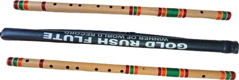 Gold Rush F Natural Base Scale Professional Both Side Flute (Bansuri) 30 Inch Size Bamboo Flute  (71 cm)