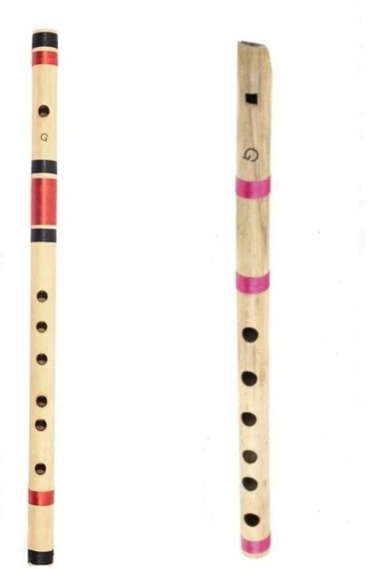 Gold Rush A Scale & G Scale SIDE & STATE Six Holes Beginners Bamboo Bansuri 17 inch Size Bamboo Flute  (45 cm)