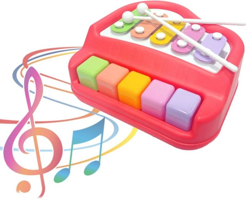 Glamour Musical Xylophone and Mini Piano, Non Toxic, Non-Battery- Assorted Color Musical Xylophone and Mini Piano, Non Toxic, Non-Battery- Assorted Color Xylophone  (Plastic Bar Plastic Resonator)