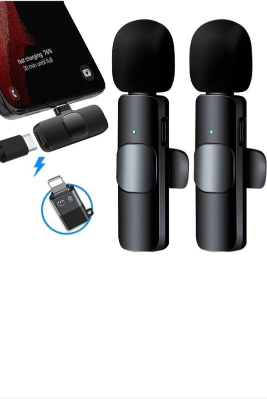 GENTLEMOB Latest Collar MIC FOR YouTube Vlogging video voice recording K9 Dual Mic Microphone