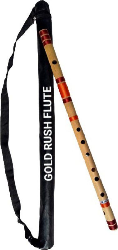 Gold Rush A Sharp Base Professional 22 Inch Right Hand Flute (Bansuri) 56.5 CM Bamboo Flute  (56.5 cm)