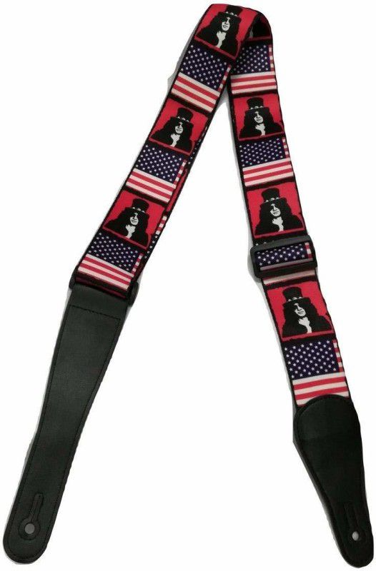 HRB MUSICALS GUITAR STRAP FOR acoustic guitar, Electric guitar, classical guitar for (AMERICAN) Polyresin Strap  (Red)