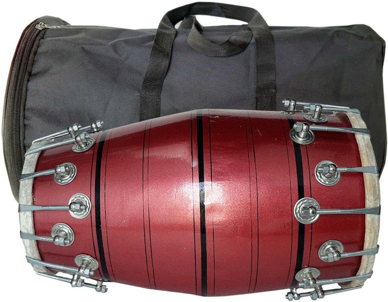 GT manufacturers 1 Red Dholak Nut & Bolts Dholak  (Red)