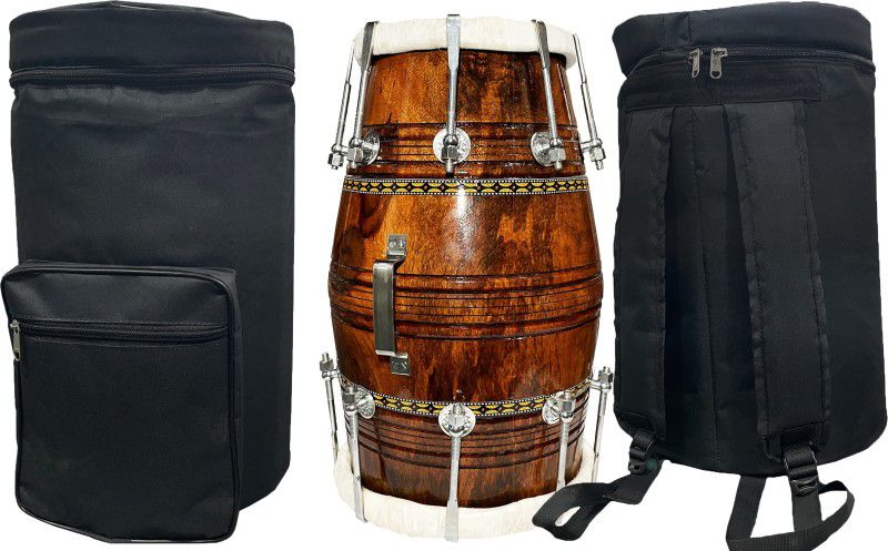 RAM musical Brown 18 special dholak Nut & Bolts Dholak  (Brown)