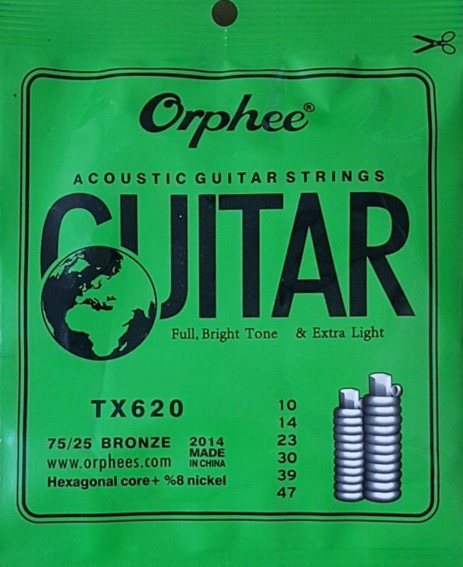 Inditrust Acoustic Orphee Acoustic TX620 75/25 Guitar String normal light Guitar String  (6 Strings)