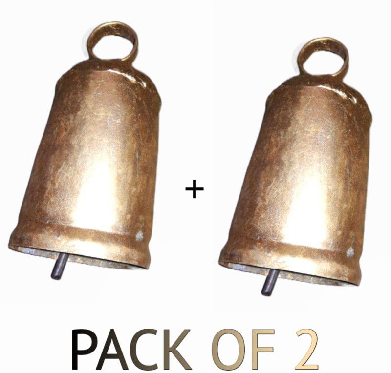 MsKESHAV PACK OF 2 COW BELLS FROM IRON FOR COW AND BUFFALO Mountable Cowbell  (Iron)