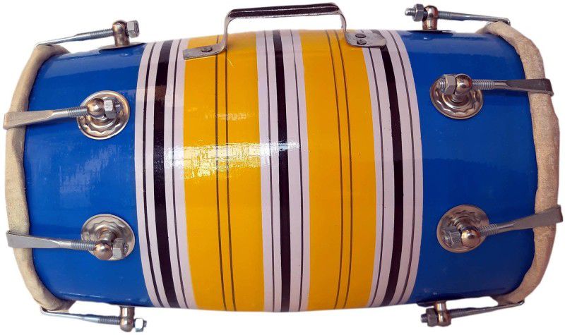 RAM musical Baby Dholak in Nut and bold Mango wood Body Nut & Bolts Dholak  (Multicolor)