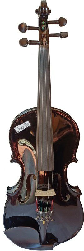 musical works srtm01031 4/4 Semi- Acoustic Violin  (Black Glosy Yes)
