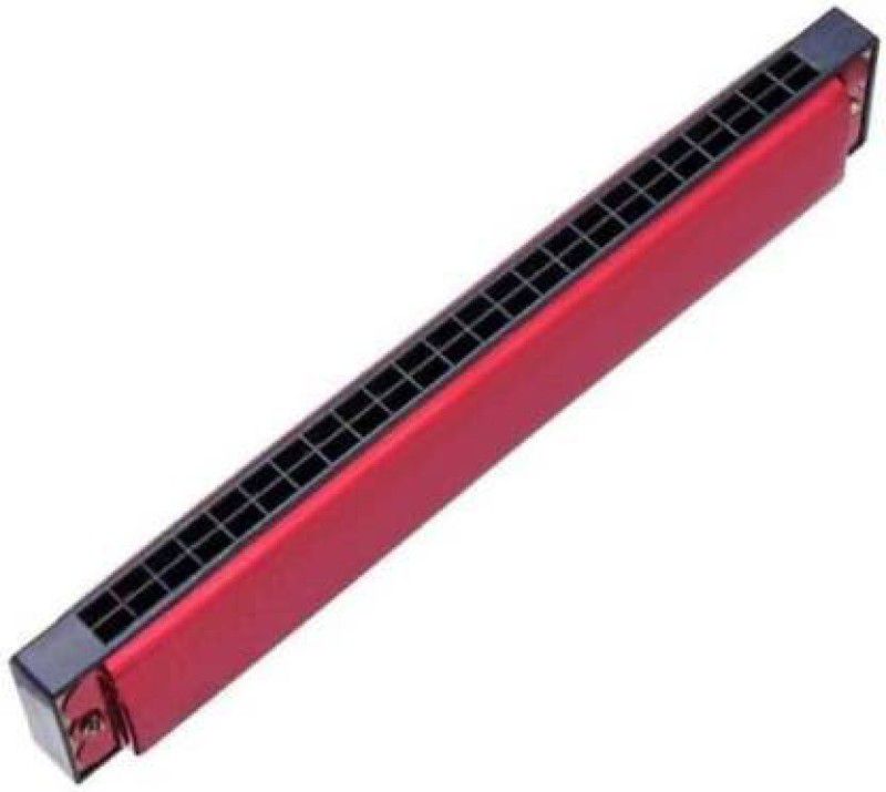 HRB MUSICALS Mouth Organ 24holes With 48Tones Harmonica [red]  (red)