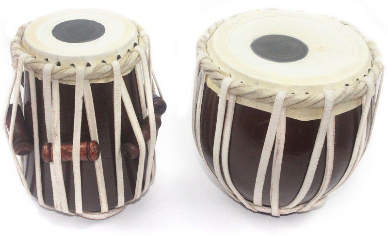 INDIA MEETS INDIA Upto 8 Years Kids Playing 6.75 Inch Wooden Tabla Set Combo (Handmade Crafted Indian Musical Instruments Made By Indian National Awarded Artisan) Tabla  (Dayan - 16 cm, Bayan - 16 cm)