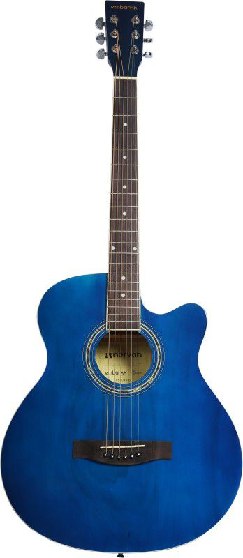 Nervan AN4040BL Acoustic Guitar Linden Wood Rosewood Right Hand Orientation  (Blue)