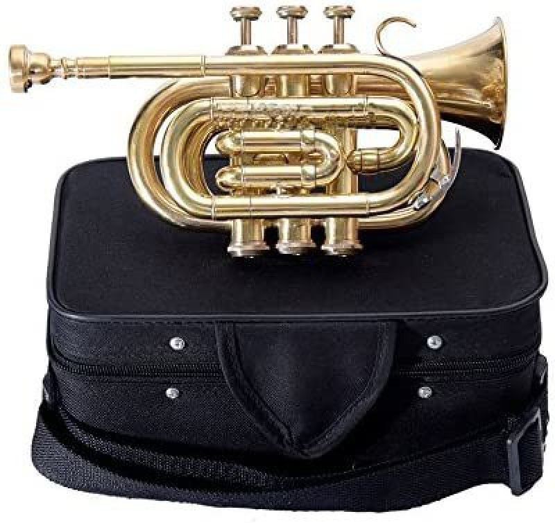 new jaibharat musicals pocket trumpet trumpet pocket gold Pocket Trumpet  (Glossy)