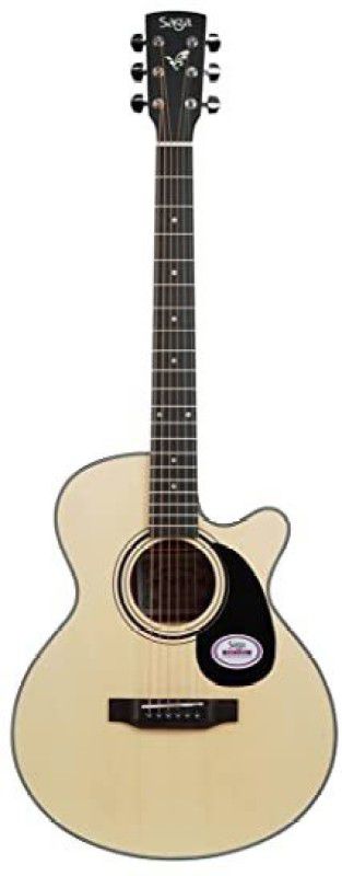 saga SA-600C Concert Acoustic Guitar-(Natural Wood) Acoustic Guitar Sapele Mahogany Laminate Hard Wood Right Hand Orientation  (Natural)