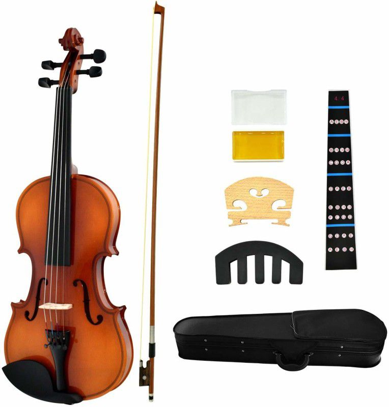 Juarez Legno Full Size 4/4 Violin Kit, JRV100OR with Bow, Rosin, Fretboard Sticker, Mute, Bridge, Oblong Case, Orange 4/4 Semi- Acoustic Violin  (Orange Yes)