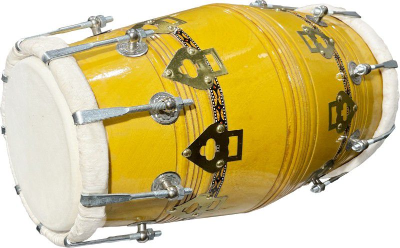 GT manufacturers Y_18+M+W+K (SPECILE) Nut & Bolts Dholak  (Yellow)