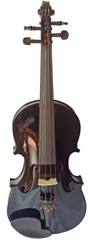 musical works srtm0112 4/4 Semi- Acoustic Violin  (Black Glosy Yes)