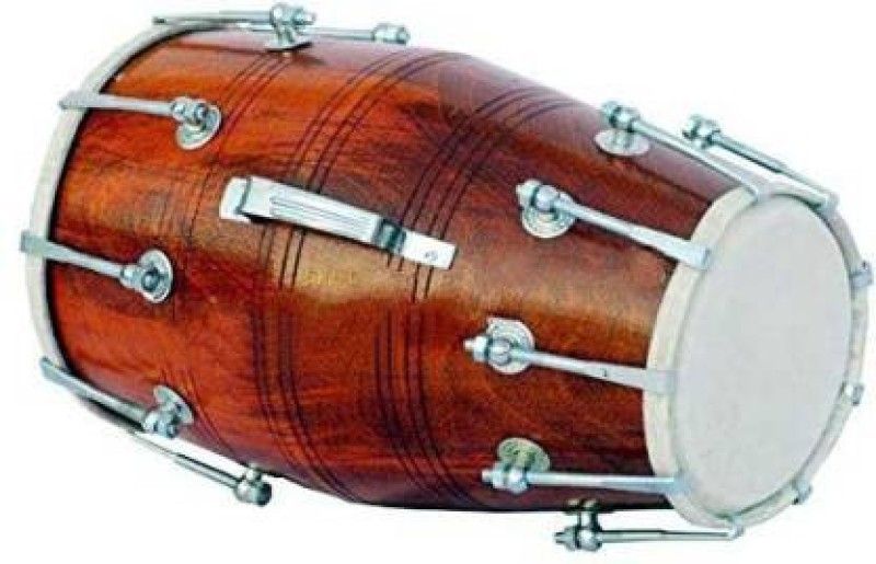 NSR Traders NSR.TRADERS Brown Nut bolts Dholak Best Quality musical instrument 01 Nut & Bolts Dholak  (Brown)