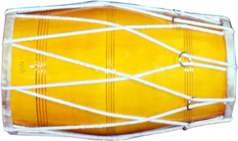 NSR NSRY07 Rope & Rings Dholak  (Yellow)